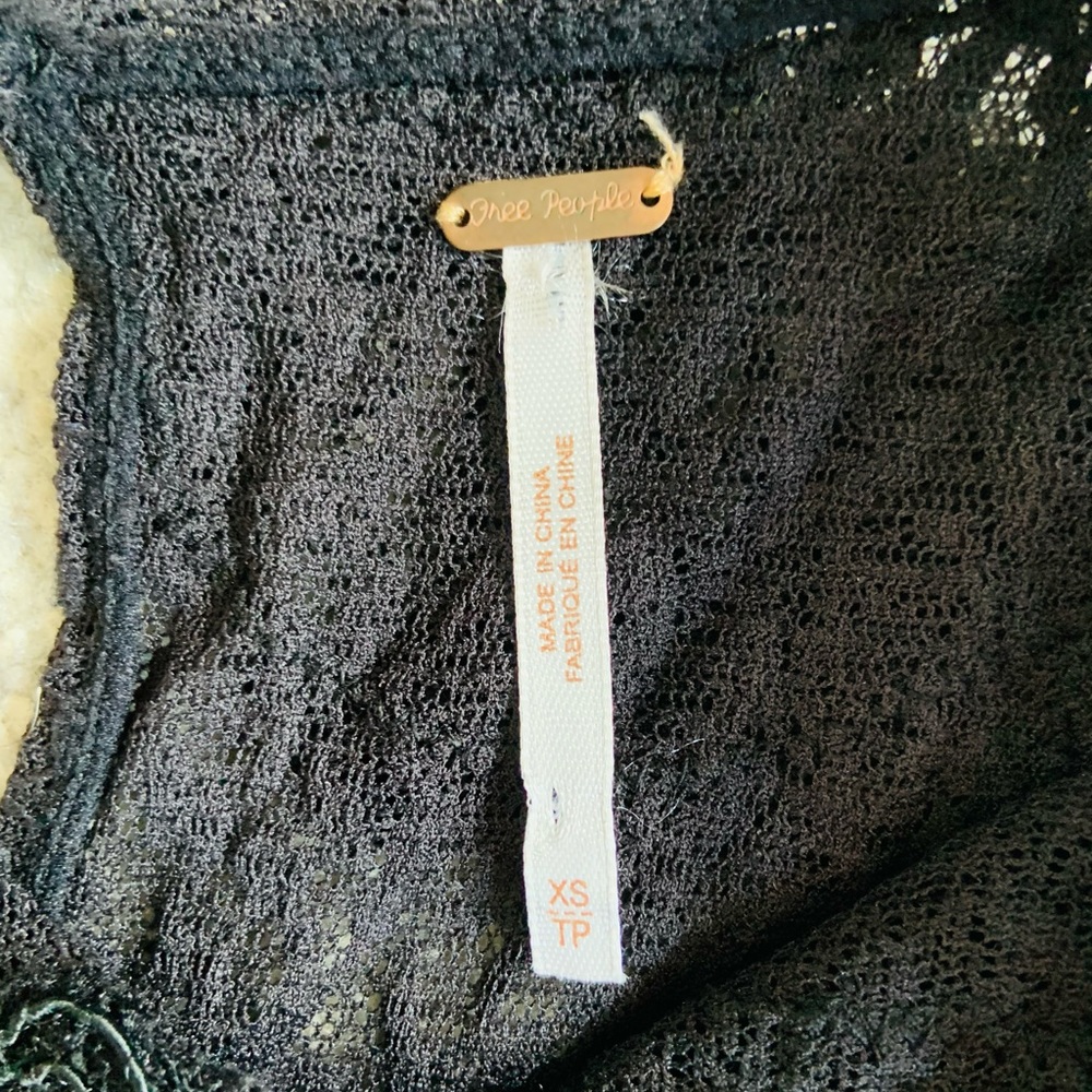 Free People Black Sheer A-Line Dress - Picture 4 of 11